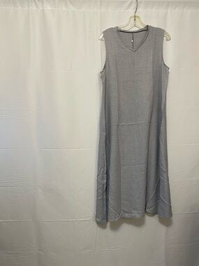 No Brand Sleeveless V-Neck Maxi Dress Light Gray Women’s Medium